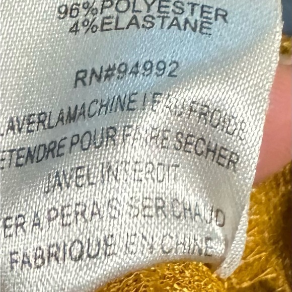 Patrizia Luca Women’s Mustard Saffron Frilly Turtleneck Long Sleeve Blouse M - Picture 8 of 8